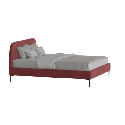 Anna Upholstered Bed with Vertical Headboard Detailing