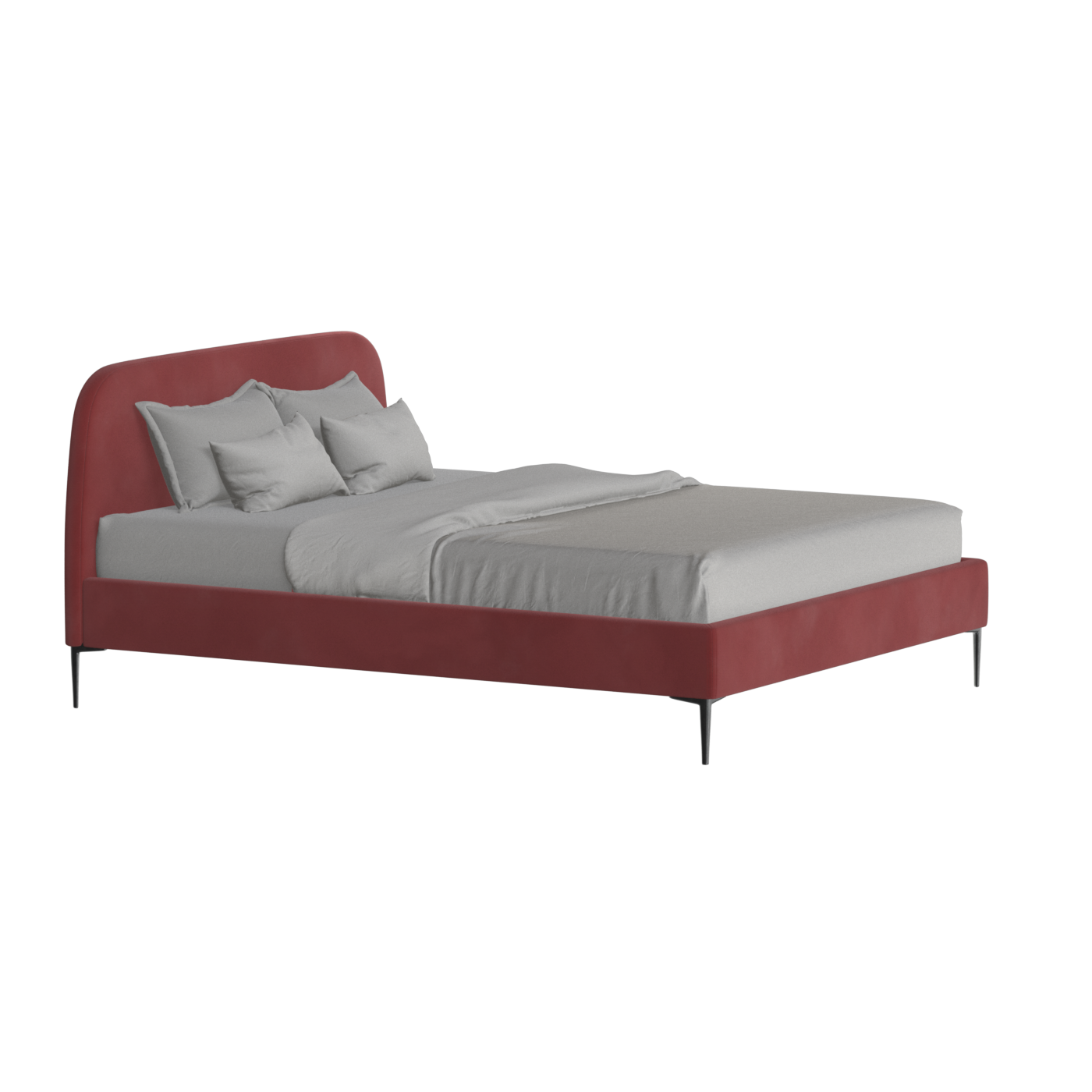 Anna Upholstered Bed with Vertical Headboard Detailing
