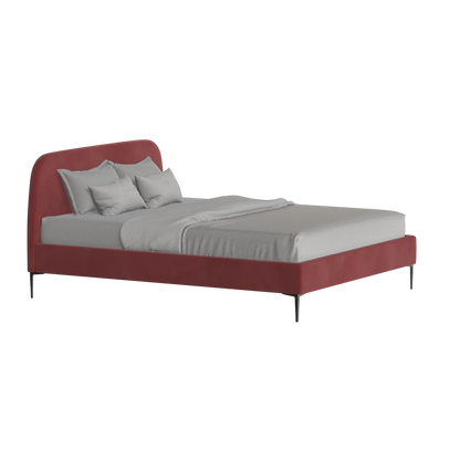 Anna Upholstered Bed with Vertical Headboard Detailing