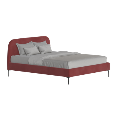 Anna Upholstered Bed with Vertical Headboard Detailing