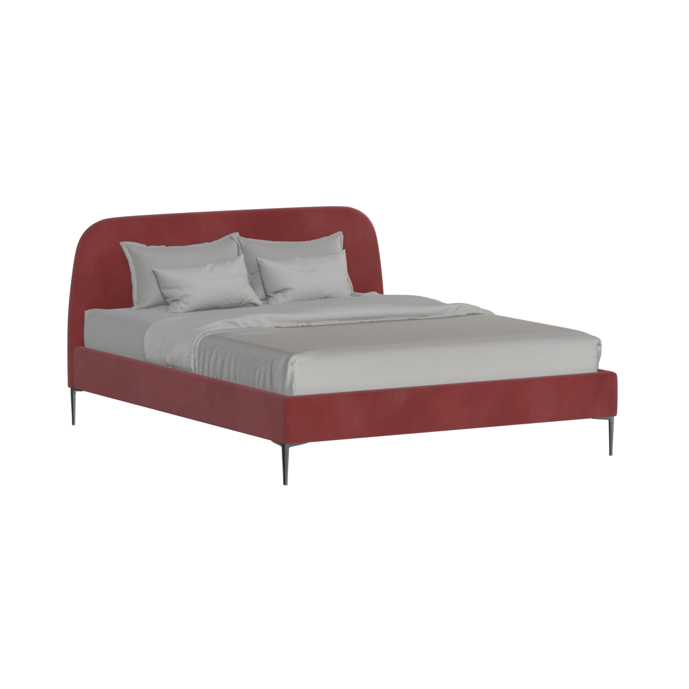 Anna Upholstered Bed with Vertical Headboard Detailing