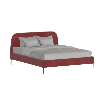 Anna Upholstered Bed with Vertical Headboard Detailing