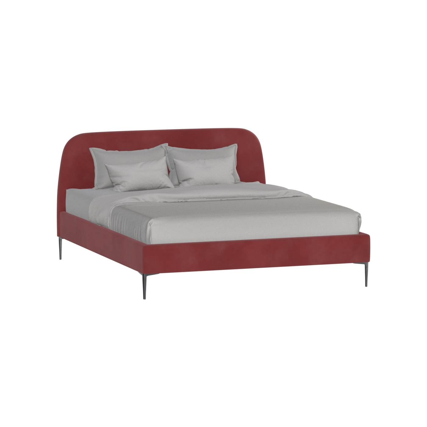 Anna Upholstered Bed with Vertical Headboard Detailing