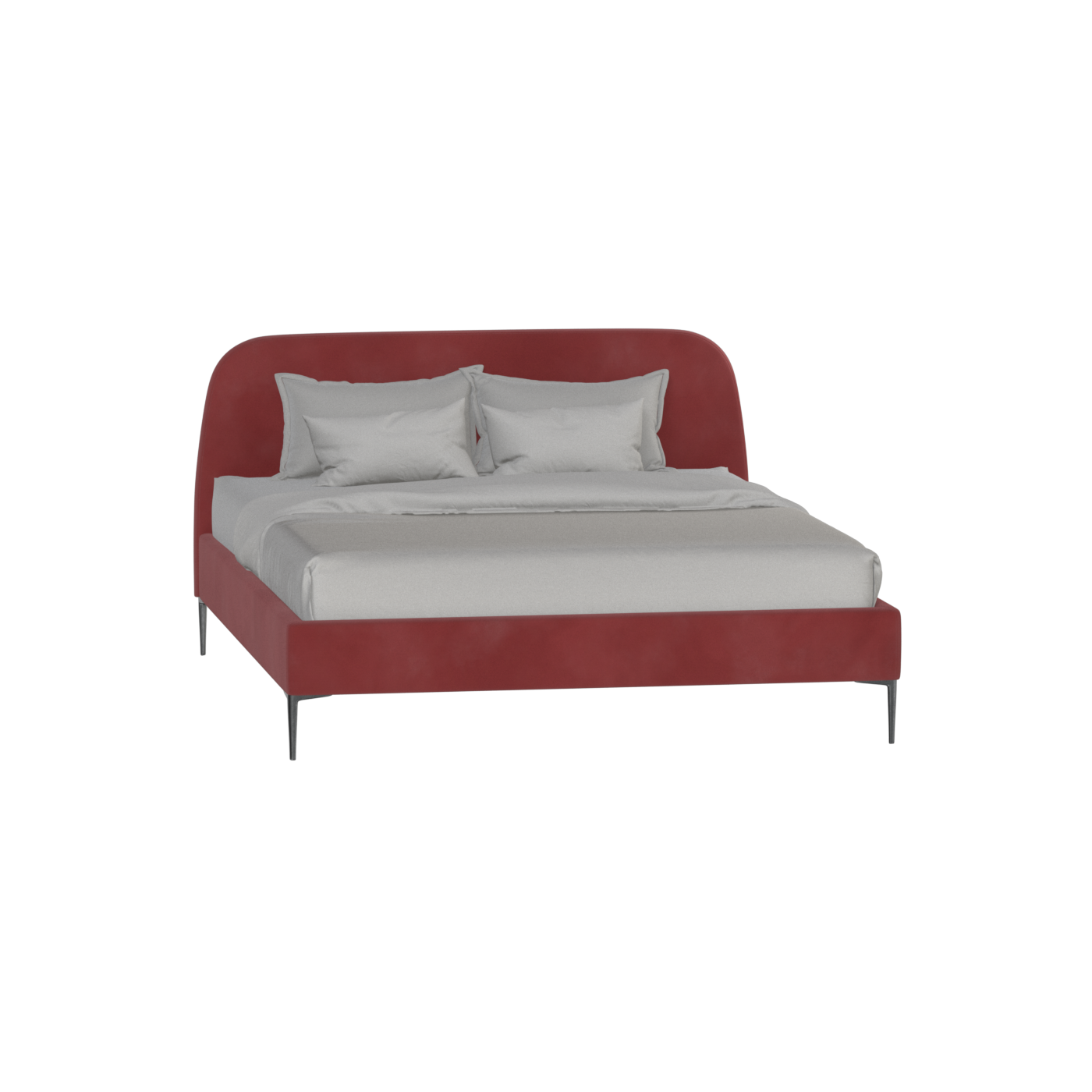 Anna Upholstered Bed with Vertical Headboard Detailing
