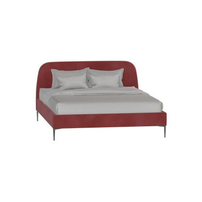 Anna Upholstered Bed with Vertical Headboard Detailing