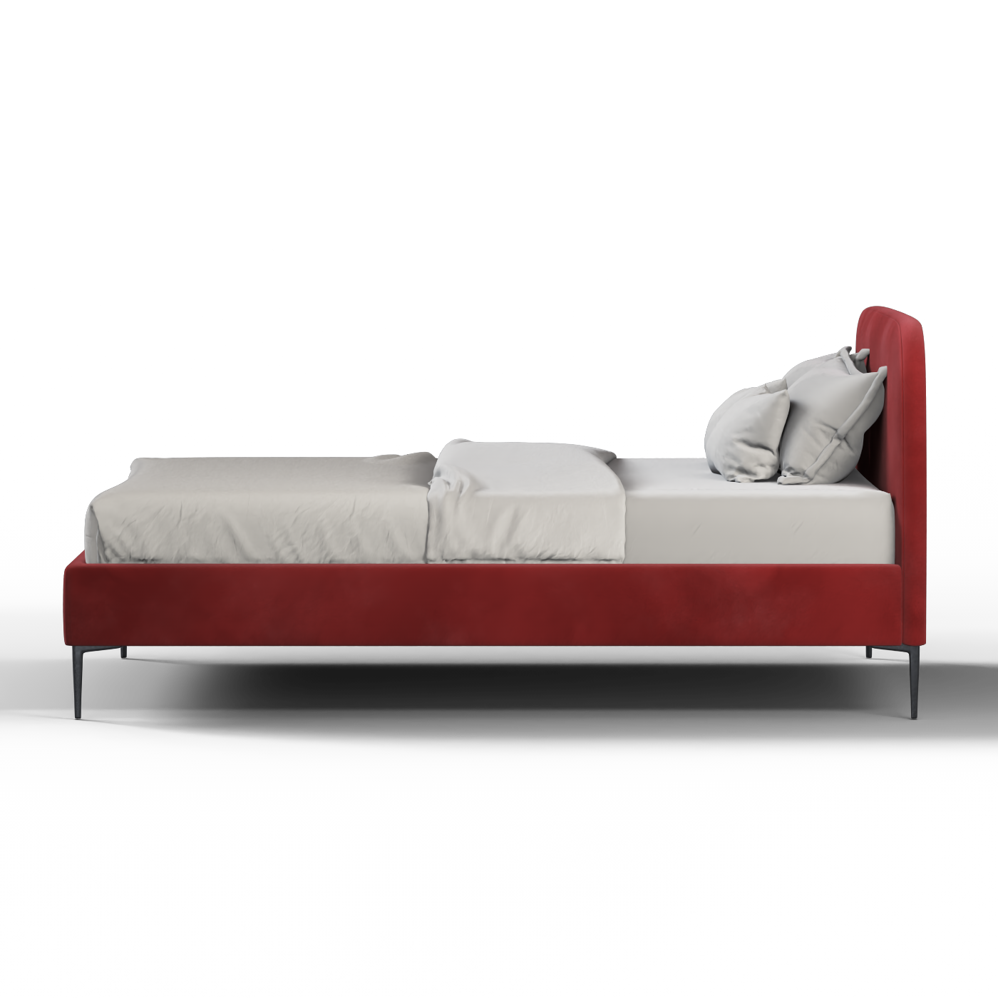 Anna Upholstered Bed with Vertical Headboard Detailing