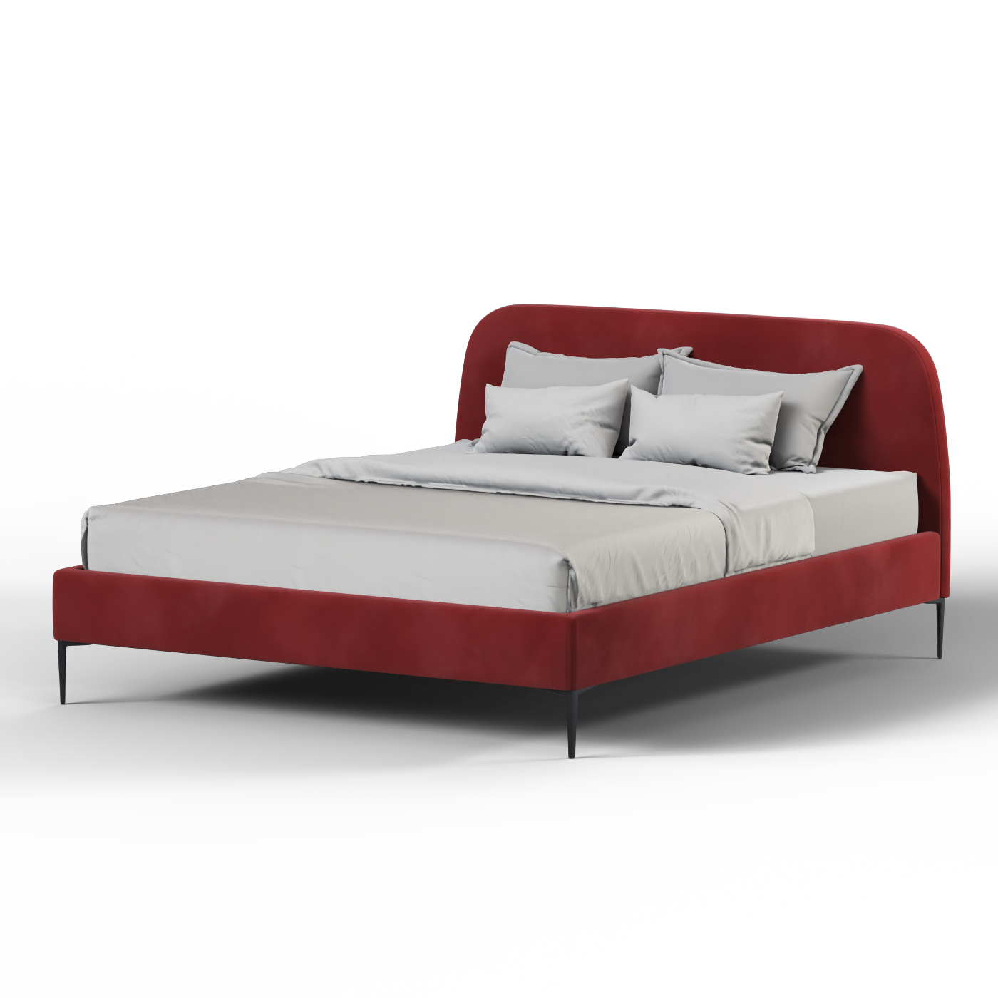 Anna Upholstered Bed with Vertical Headboard Detailing