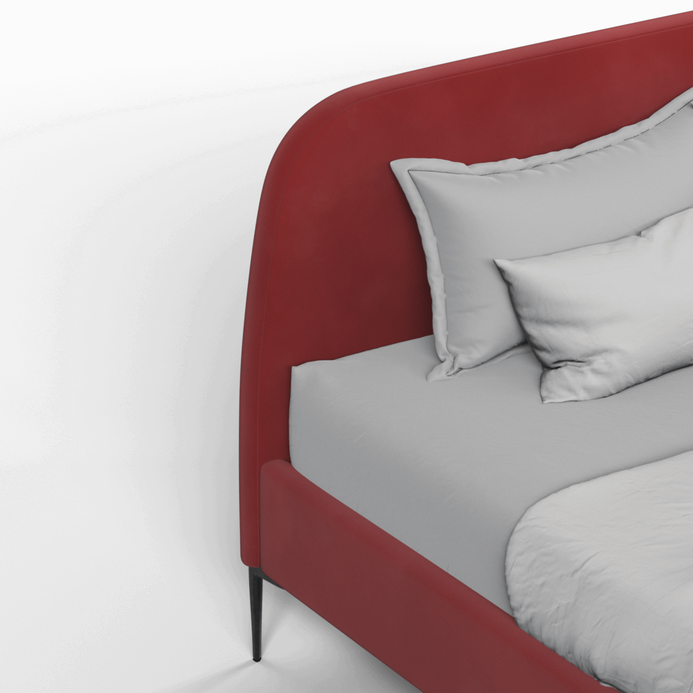 Anna Upholstered Bed with Vertical Headboard Detailing