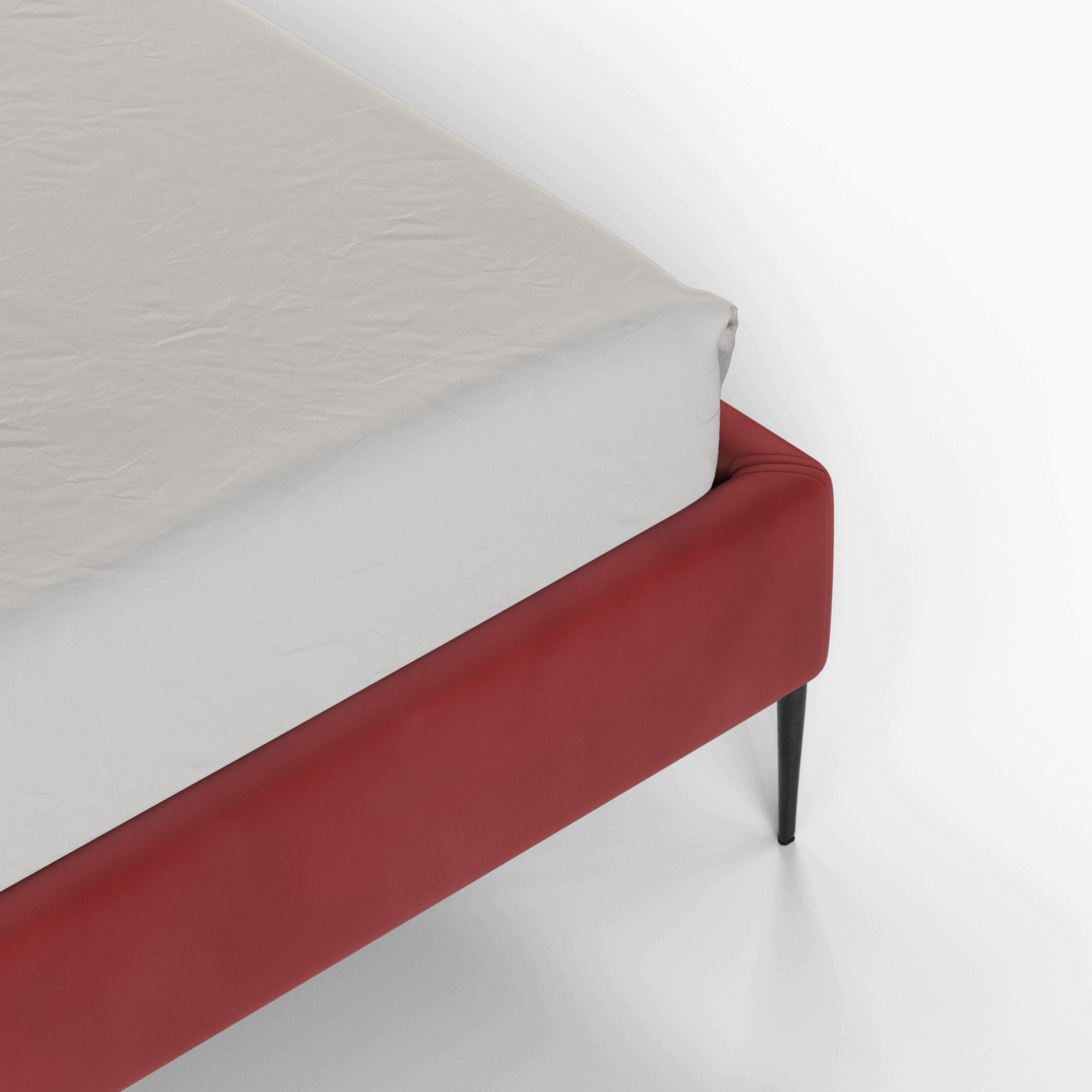 Anna Upholstered Bed with Vertical Headboard Detailing