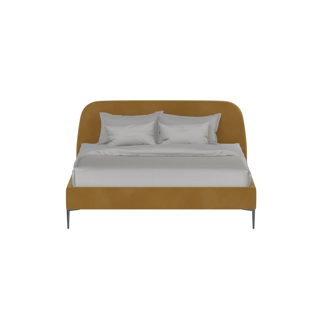 Anna Upholstered Bed with Vertical Headboard Detailing