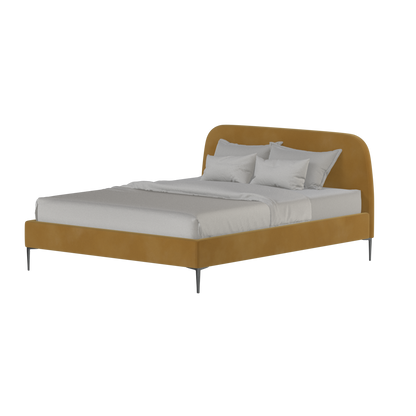 Anna Upholstered Bed with Vertical Headboard Detailing