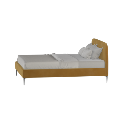 Anna Upholstered Bed with Vertical Headboard Detailing