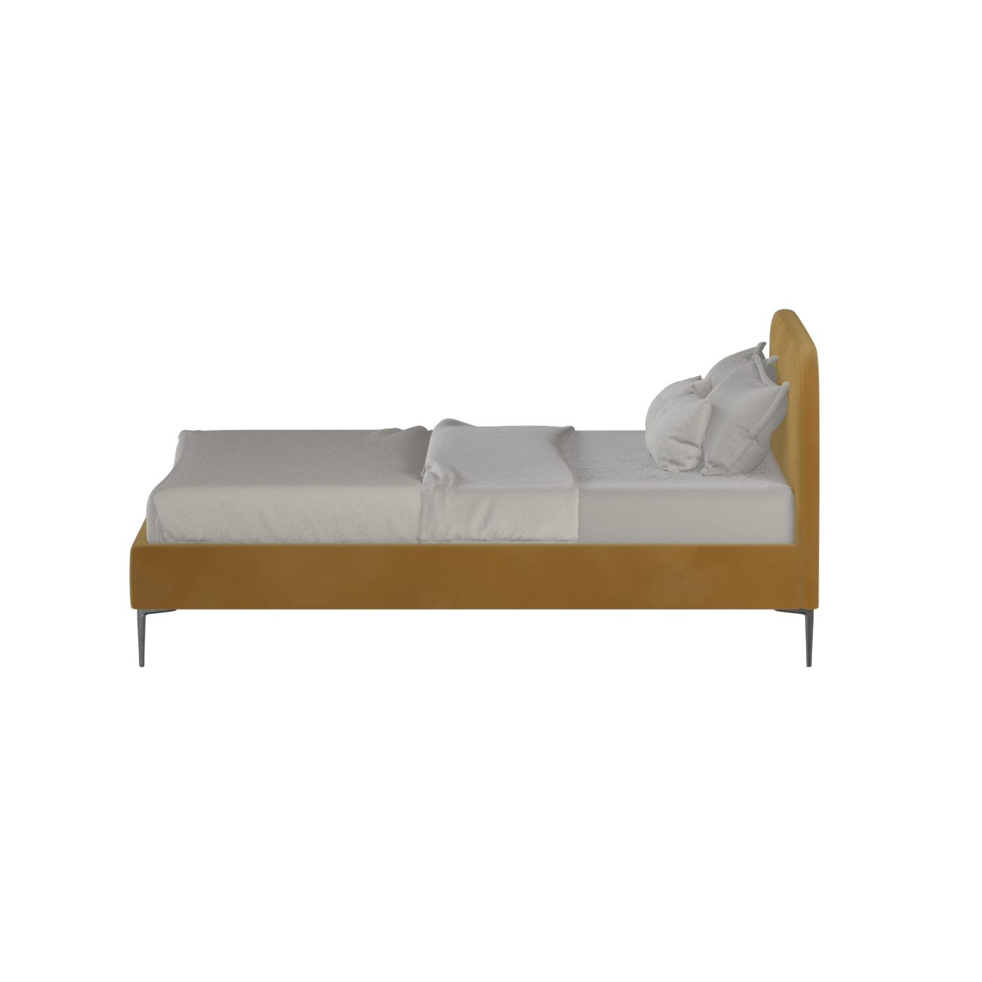 Anna Upholstered Bed with Vertical Headboard Detailing