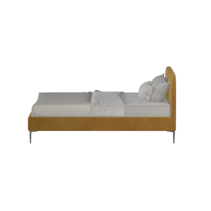 Anna Upholstered Bed with Vertical Headboard Detailing
