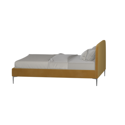 Anna Upholstered Bed with Vertical Headboard Detailing