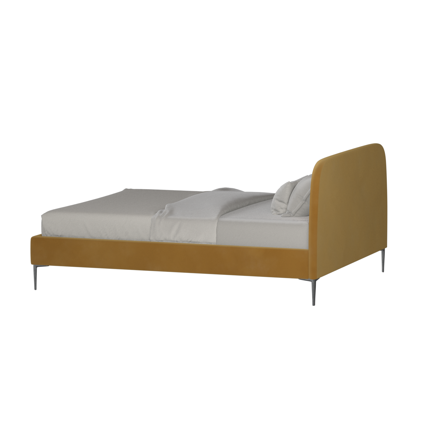 Anna Upholstered Bed with Vertical Headboard Detailing