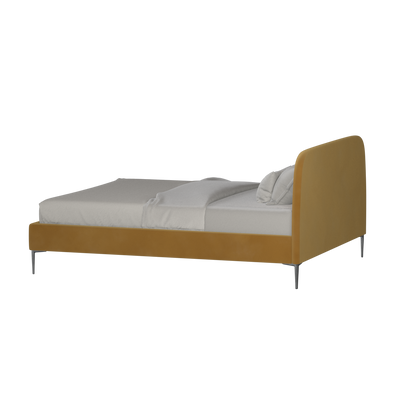 Anna Upholstered Bed with Vertical Headboard Detailing