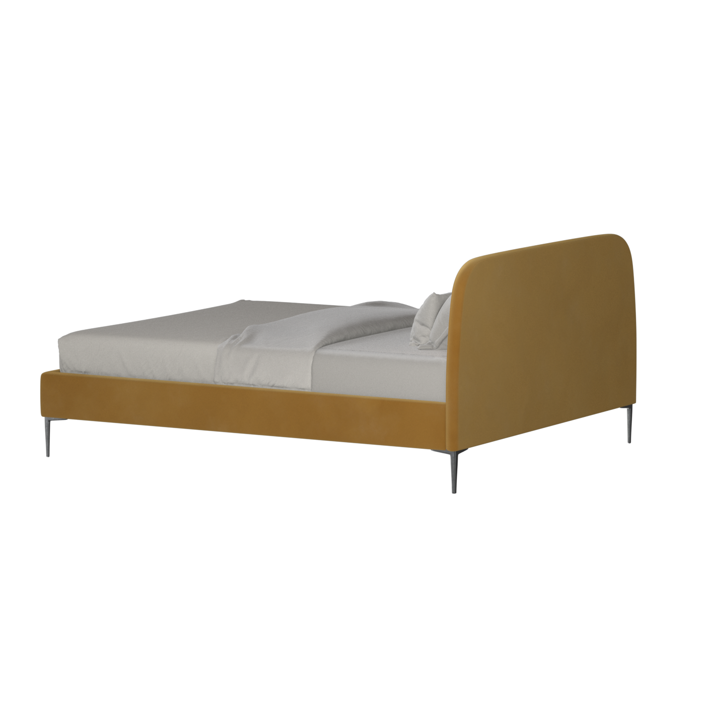 Anna Upholstered Bed with Vertical Headboard Detailing
