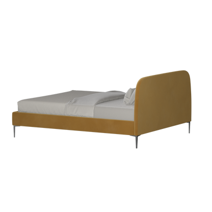 Anna Upholstered Bed with Vertical Headboard Detailing