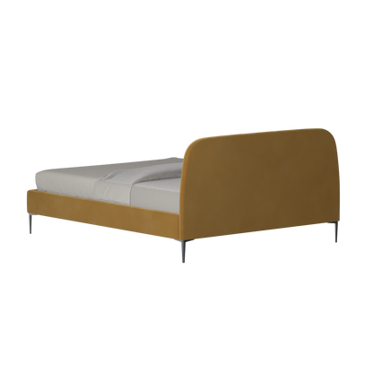 Anna Upholstered Bed with Vertical Headboard Detailing