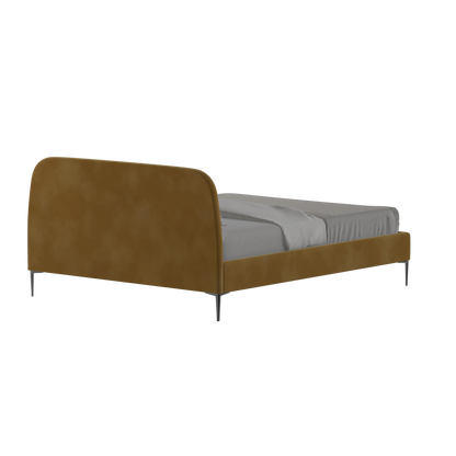 Anna Upholstered Bed with Vertical Headboard Detailing