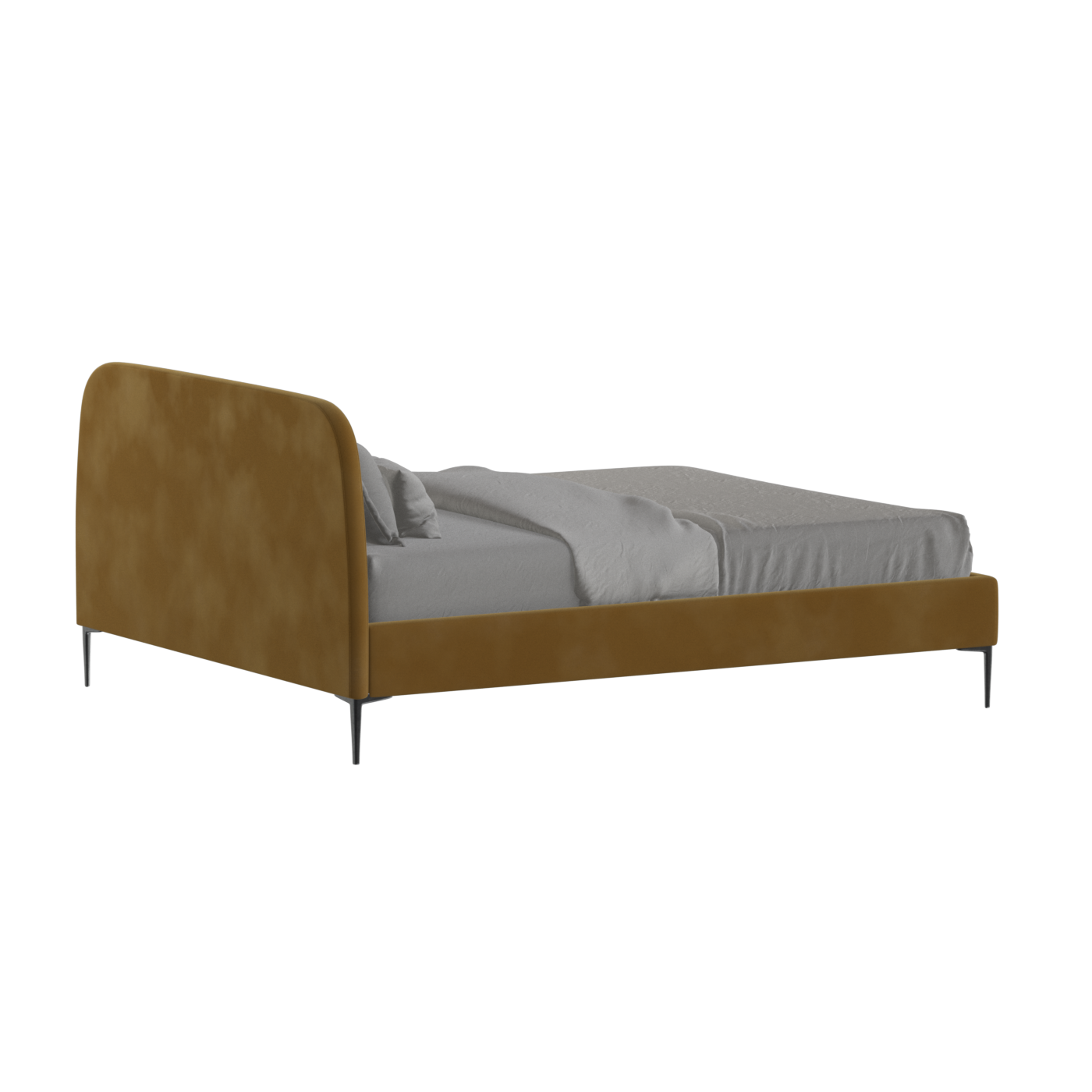 Anna Upholstered Bed with Vertical Headboard Detailing
