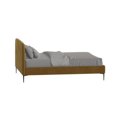 Anna Upholstered Bed with Vertical Headboard Detailing