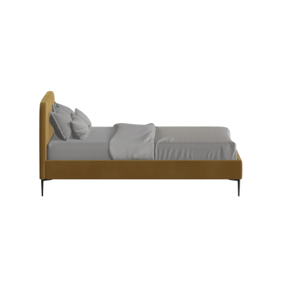 Anna Upholstered Bed with Vertical Headboard Detailing
