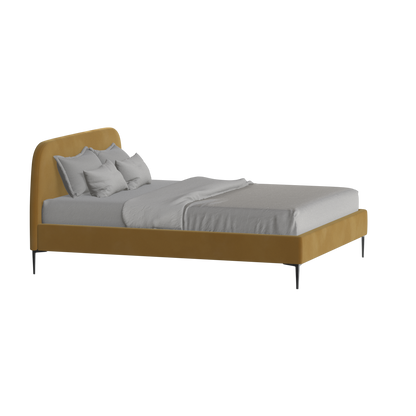 Anna Upholstered Bed with Vertical Headboard Detailing
