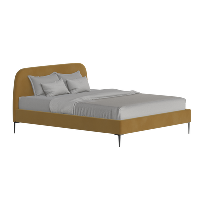 Anna Upholstered Bed with Vertical Headboard Detailing