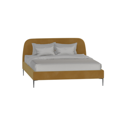 Anna Upholstered Bed with Vertical Headboard Detailing