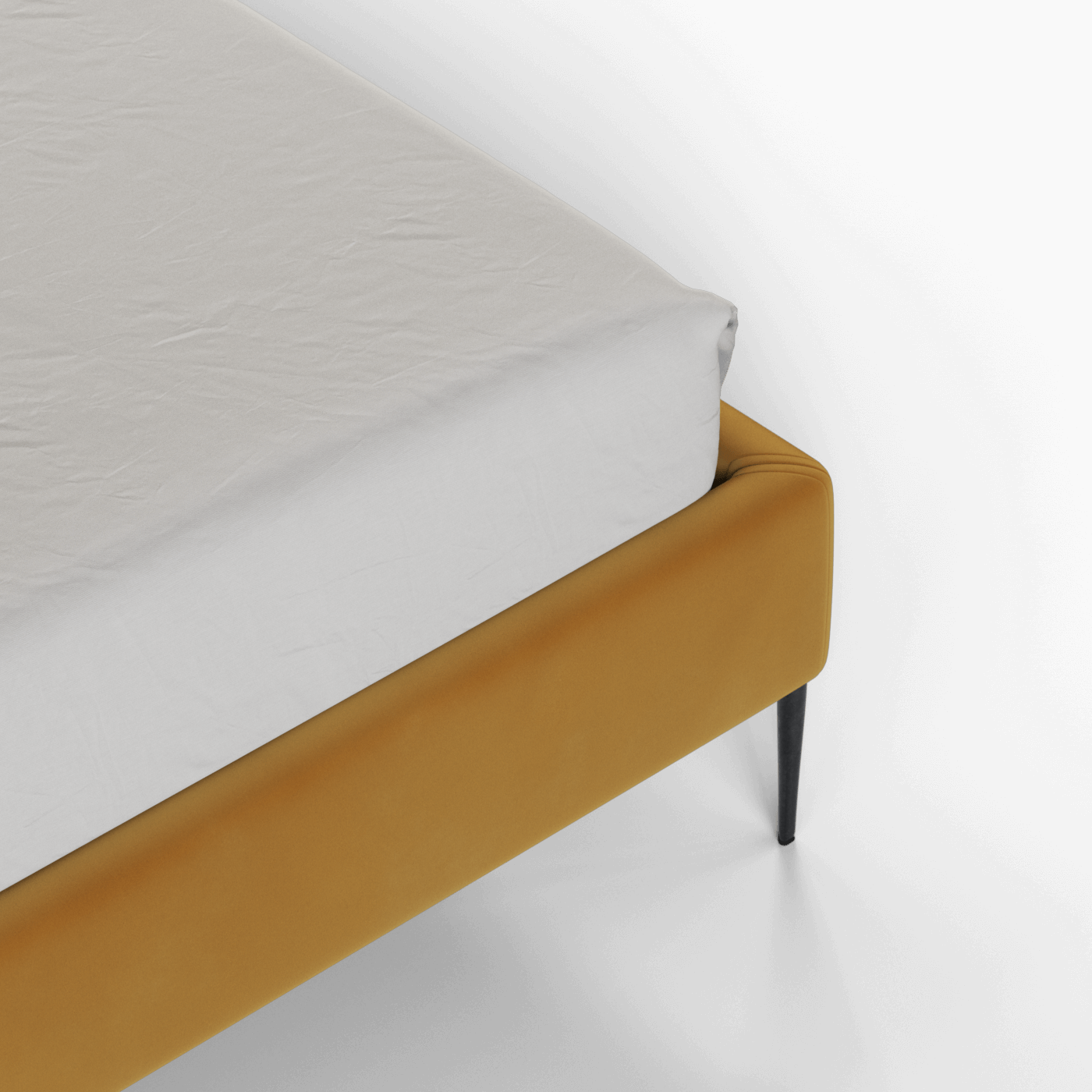 Anna Upholstered Bed with Vertical Headboard Detailing