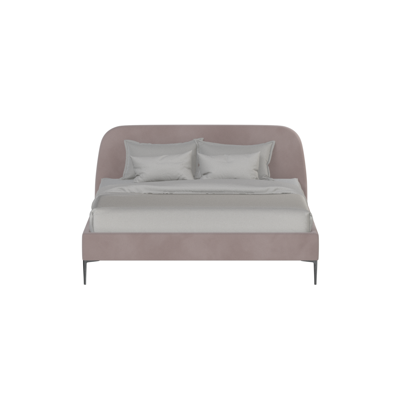 Anna Upholstered Bed with Vertical Headboard Detailing