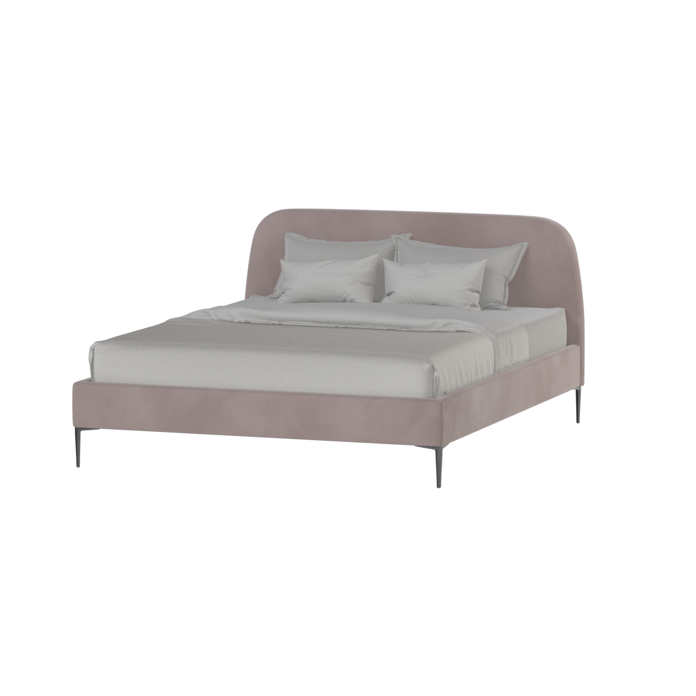 Anna Upholstered Bed with Vertical Headboard Detailing