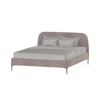 Anna Upholstered Bed with Vertical Headboard Detailing