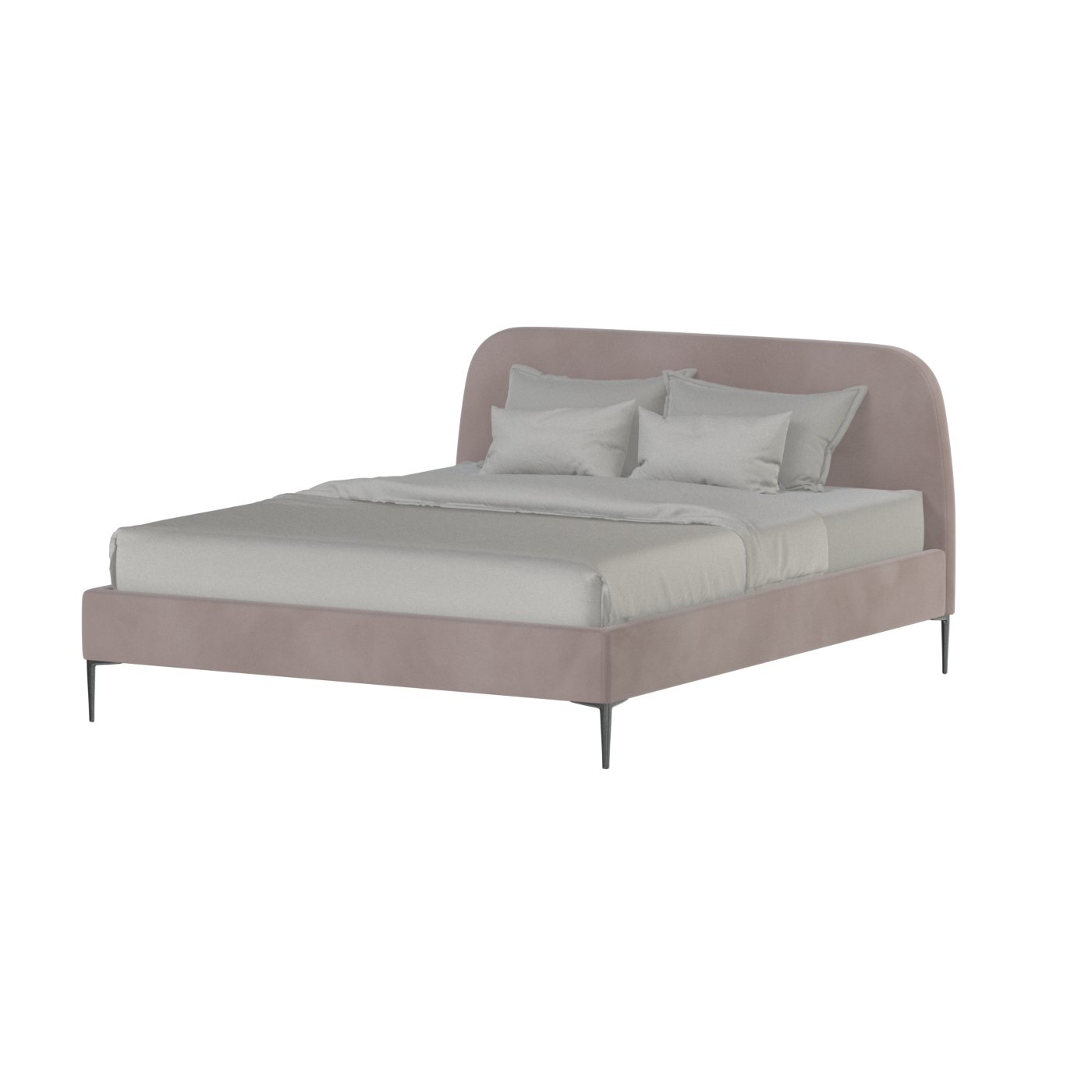 Anna Upholstered Bed with Vertical Headboard Detailing