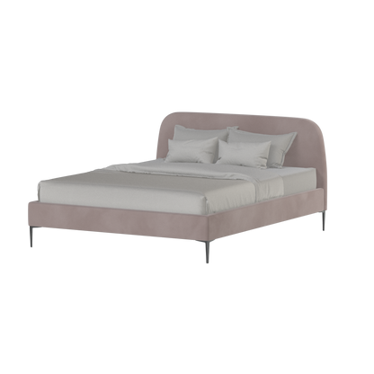 Anna Upholstered Bed with Vertical Headboard Detailing