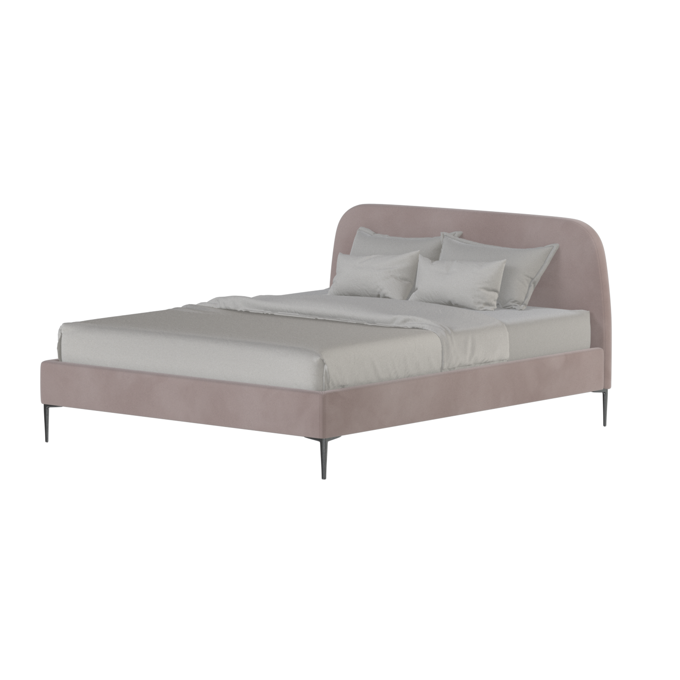 Anna Upholstered Bed with Vertical Headboard Detailing