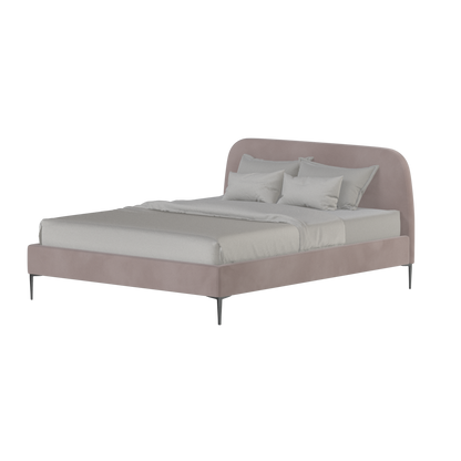 Anna Upholstered Bed with Vertical Headboard Detailing