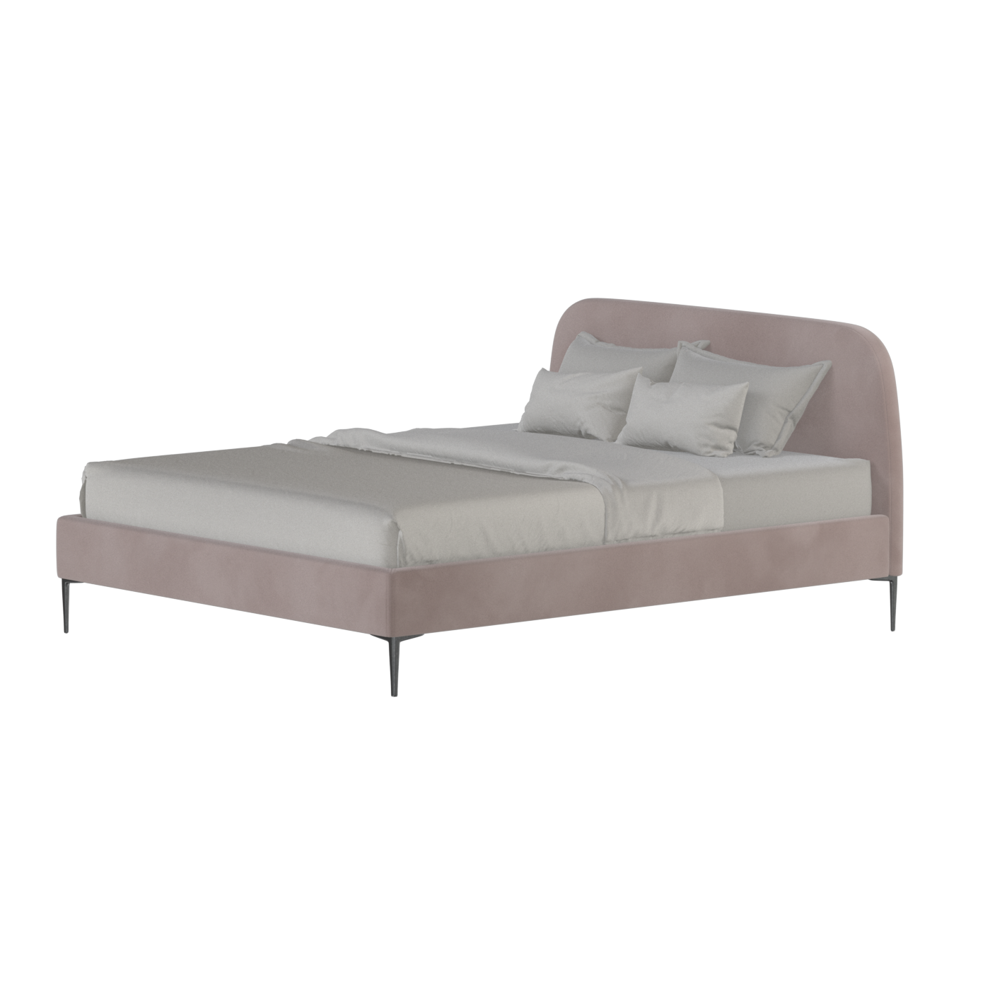 Anna Upholstered Bed with Vertical Headboard Detailing