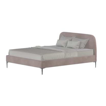 Anna Upholstered Bed with Vertical Headboard Detailing