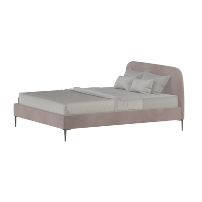 Anna Upholstered Bed with Vertical Headboard Detailing