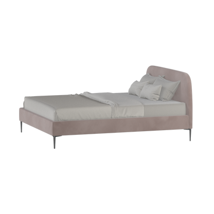 Anna Upholstered Bed with Vertical Headboard Detailing