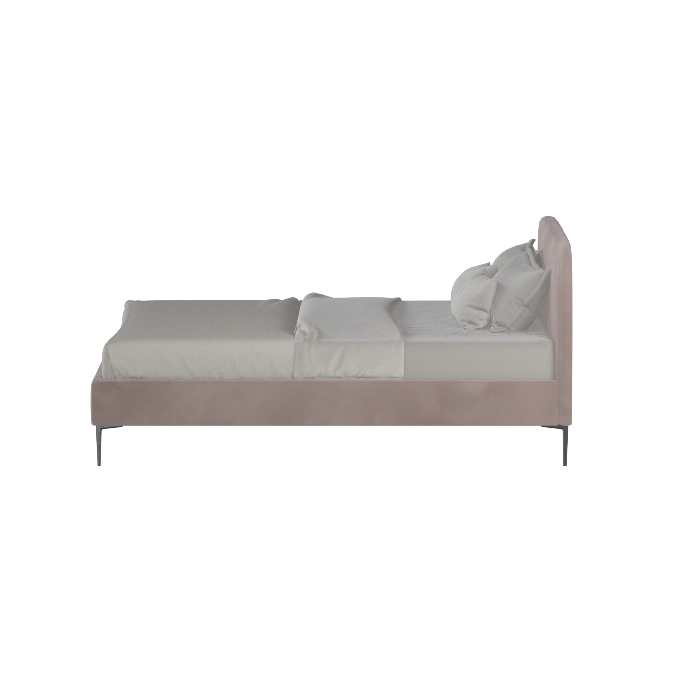 Anna Upholstered Bed with Vertical Headboard Detailing