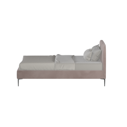 Anna Upholstered Bed with Vertical Headboard Detailing
