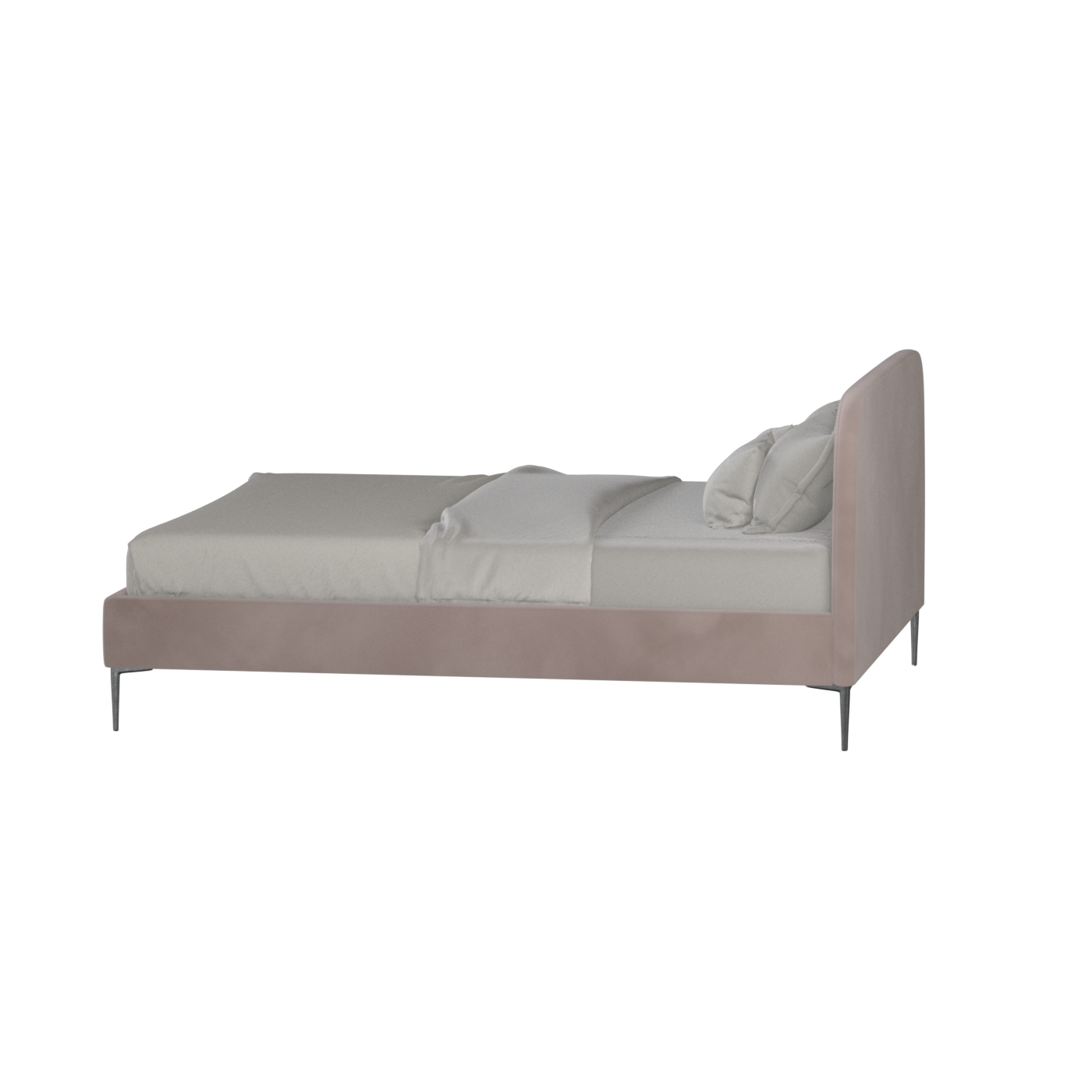 Anna Upholstered Bed with Vertical Headboard Detailing