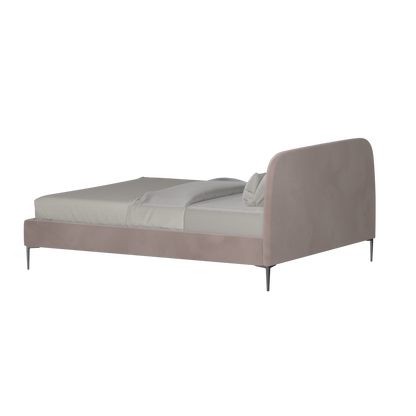 Anna Upholstered Bed with Vertical Headboard Detailing