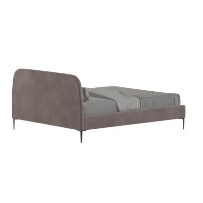 Anna Upholstered Bed with Vertical Headboard Detailing