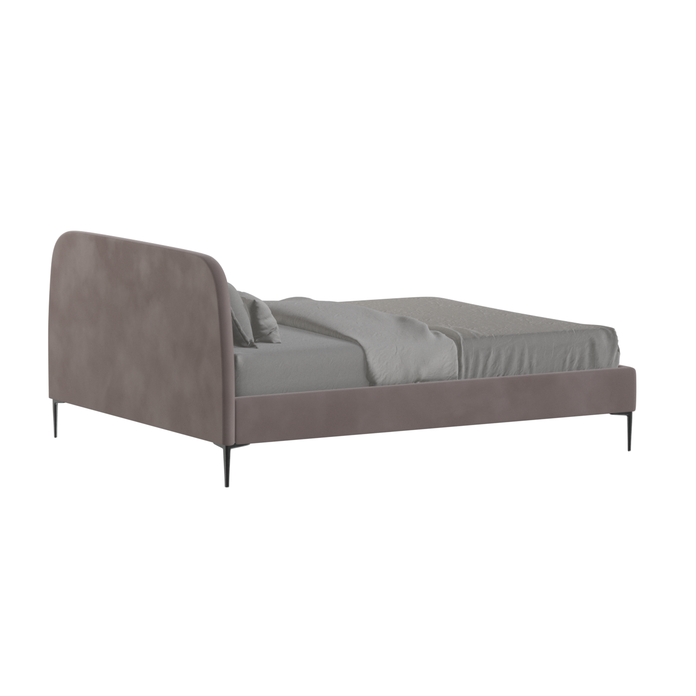 Anna Upholstered Bed with Vertical Headboard Detailing