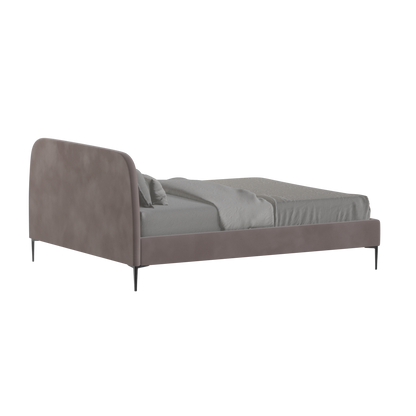 Anna Upholstered Bed with Vertical Headboard Detailing